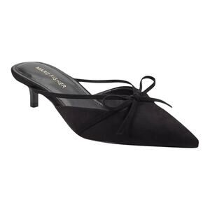 Marc Fisher Women's Florin Slip On Kitten Heel Mule Pumps Black Size 9